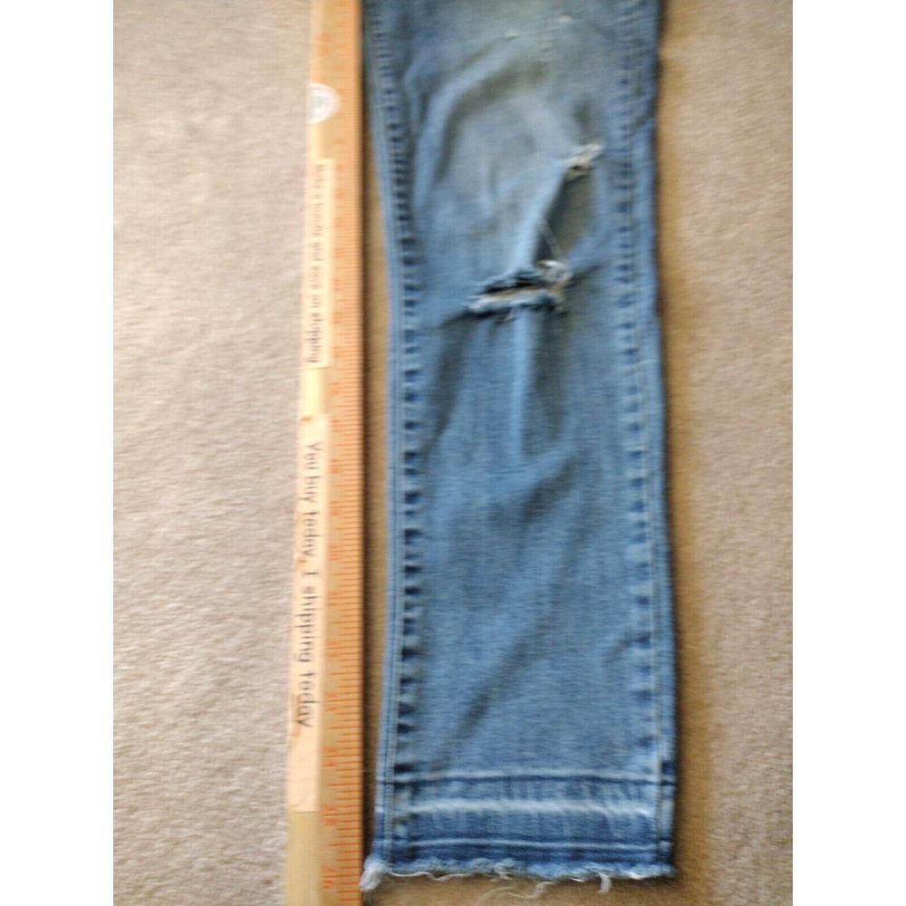 Blue Asphalt Jeans Women 13 Blue Distressed Skinny‎ Mid Rise Junior - Picture 5 of 6